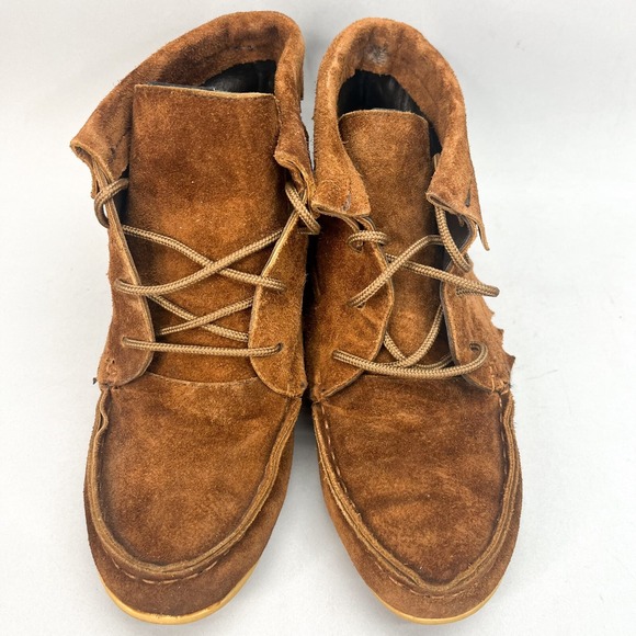 Oliberte Womens 39/ 8.5 Hirari Boots‎ Shoes Brown Suede Moccasins Chukka Booties - Picture 3 of 11